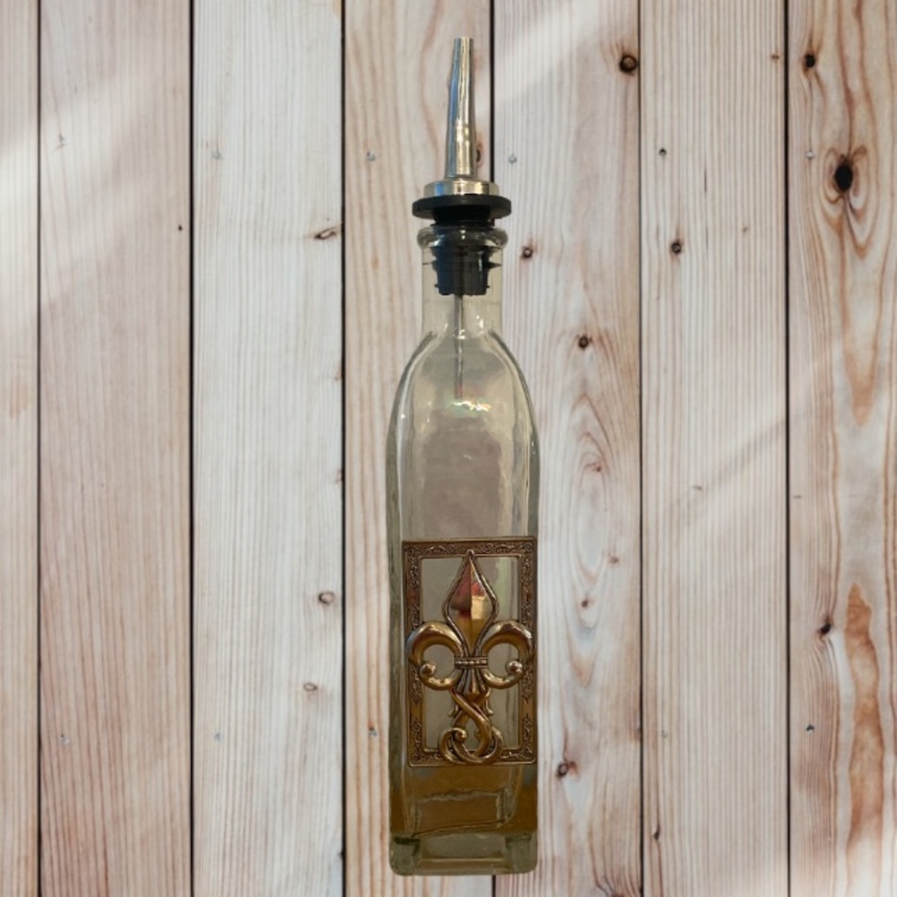Fleur de Lis Glass Oil Dispenser